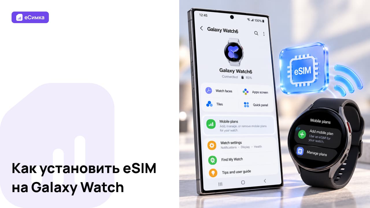 eSIM на Galaxy Watch